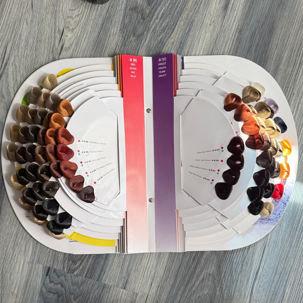 Professional Hair Color Swatch Book